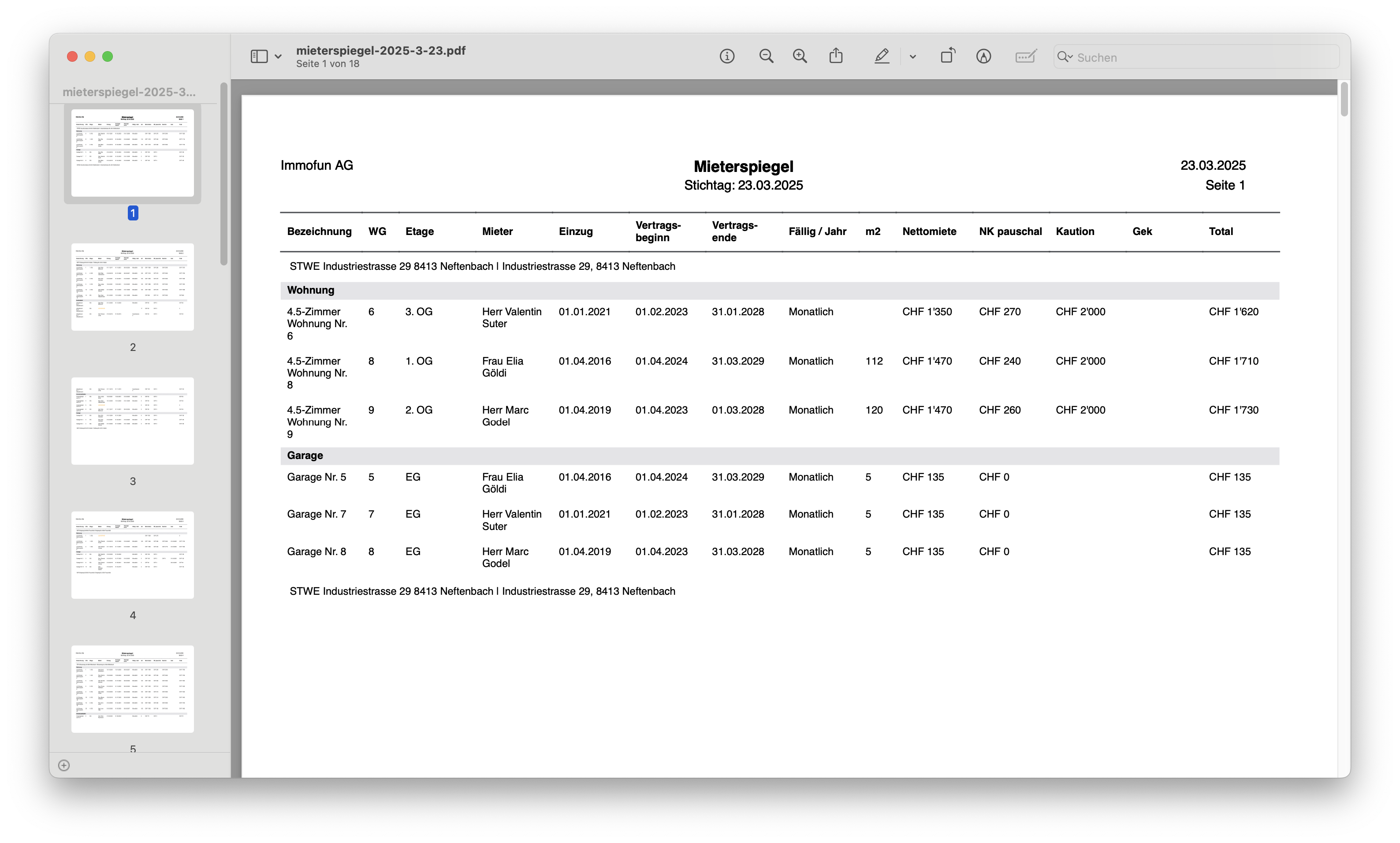 Reports in Letify